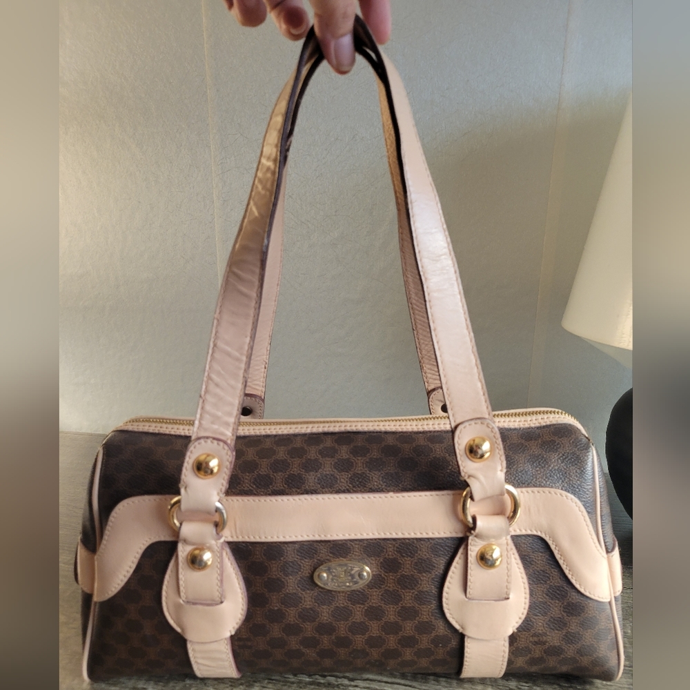 CELINE vintage macadam shoulder bag COA included